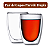 Copos Parede Dupla Vidro 2 Peças 250 ml - Allmix - Imagem 3
