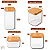 Kit 4 Potes de Vidro Quadrado com Tampa de Bambu - Allmix - Imagem 5