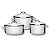 Conjunto de Panelas Aço Inox 3 Peças Solar - Tramontina - Imagem 1