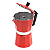Cafeteira Italiana Alumínio Café 300 Ml Vermelha - Imagem 2