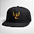 Boné Aba Reta Bird Fire Preto Bordado – Snapback Premium com Logo Fênix, Estilo Streetwear Masculino - Imagem 1