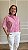 Camisa listrada rosa manga curta - Imagem 1