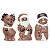 Boneco de neve, Rena e Papai Noel 10g HB-7033-S - Imagem 1