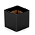 Cachepot Quadrado Pote 15 Preto (10 unidades) - Imagem 1