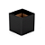 Cachepot Quadrado Pote 11/12  Preto (10 unidades) - Imagem 1