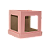 Box Quadrada Com Tampa Rosa (03 unidades) - Imagem 1