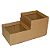 Cachepot Quadrado Duplo Kraft ( 05 unidades ) - Imagem 1