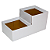 Cachepot Quadrado Duplo Branco ( 05 unidades ) - Imagem 1