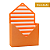 Carta Envelope Laranja (05 unidades) - Imagem 1