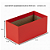 Quadrado Duplo Pote 15 Vermelho (05 unidades) - Imagem 2