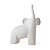 Escultura Elefante Branco em Cerâmica 16569 - Mart - Imagem 1