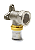 COTOVELO/JOELHO PEX COM ROSCA FÊMEA 16 x 1/2" COM FLANGE - Imagem 1