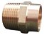 CONECTOR MACHO METAL ROSCA EXTERNA 22X3/4 C/ ANEL SOLDA - Imagem 1