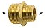 UNIÃO NIPLE LATÃO REDUÇÃO - 3/4" NPT X 1/2" NPT - Imagem 2