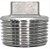 Conexão Plug BSP 1" Polegada Aço Inox 304 Rosca Macho - Imagem 2