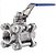 Válvula Esfera Tripartida 1/2" BSP Aço Inox 304 com Vedação PTFE 1000PSI - Imagem 1