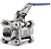 Válvula Esfera Tripartida 1" BSP Aço Inox 304 com Vedação PTFE 1000PSI - Imagem 1
