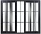 Vitro de Aluminio 4 Folhas Com Grade Linha Premium - Imagem 3