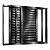 Veneziana de Aluminio 3 Folhas Móveis Sem Grade Linha Premium - Imagem 3