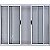 Vitro de Aluminio 4 Folhas Sem Grade Linha Modular - Imagem 2