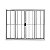 Vitro de Aluminio 4 Folhas Com Grade Linha Leve - Imagem 2