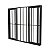 Vitro de Aluminio 4 Folhas Com Grade Linha Leve - Imagem 3