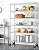 Rack de prateleira de arame TRINITY de 6 camadas, 48" x 18" x 72" NSF, inclui rodas. - Imagem 3