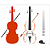 MOLDE VAZADO/ESTENCIL 20X25CM INSTRUMENTOS VIOLINO - Imagem 1