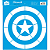 MOLDE VAZADO/ESTENCIL 25X25 CAPITAO AMERICA - Imagem 1