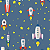 ADESIVO CONTACT 45CMX10M FOGUETE ESPACIAL METRO - Imagem 1