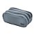 ESTOJO ESCOLAR NYLON 3 ZIPERS JEANS CINZA - Imagem 1