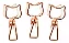 PRENDEDOR DE PAPEL 6 PECAS GATINHO COBRE - Imagem 6