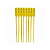 LACRE NUMERADO 23CM 100UN AMARELO - Imagem 1
