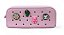 ESTOJO ESCOLAR SILICONE C/ 4 PINGENTES ROSA - Imagem 1