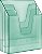 ORGANIZADOR VERTICAL 3 DIVISOES A-4 VERDE CLEAR - Imagem 1