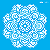 MOLDE VAZADO/ESTENCIL 14X14CM MANDALA FLOR VITRAL - Imagem 1