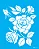 MOLDE VAZADO/ESTENCIL 20X25CM FLOR ROSAS II - Imagem 1