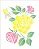 MOLDE VAZADO/ESTENCIL 20X25CM FLOR ROSAS II - Imagem 2