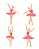 MOLDE VAZADO/ESTENCIL 20X25CM BAILARINAS - Imagem 1