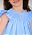Vestido Mariah Azul Bordado Laço - Imagem 5