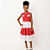 Vestido Luisa Vermelho e Branco - Imagem 1