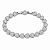 Pulseira de corações em ródio branco - Imagem 1