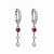 Argola earline coração pink - Imagem 1