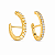 argola earhook com micro zircônias - Imagem 1
