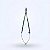 Tesoura Castroviejo Curva Titanium Azul 16cm - Imagem 1
