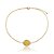 Colar de aro dourado banho em ouro 18k - Imagem 2
