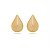 Brinco de gota acetinado dourado banho em ouro 18k - Imagem 1