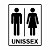 Placa de banheiro unissex - Imagem 1