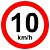 Placa de velocidade máxima permitida 10 km/h R-19 - Imagem 1