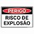 Placa perigo risco de explosão - Imagem 1